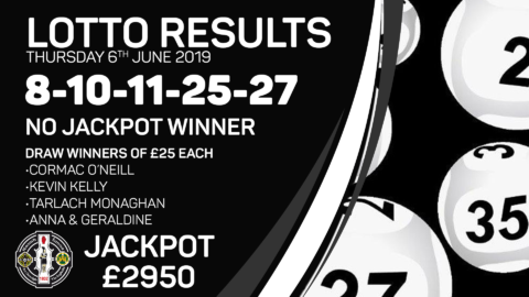 Lotto Results – Thursday 6th June 2019