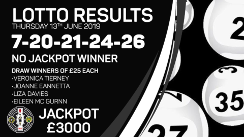 Lotto Results – Thursday 13th June 2019